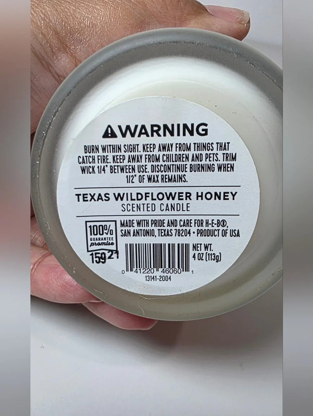 H-E-B Texas Wildflower Honey Scented Candle - 4oz